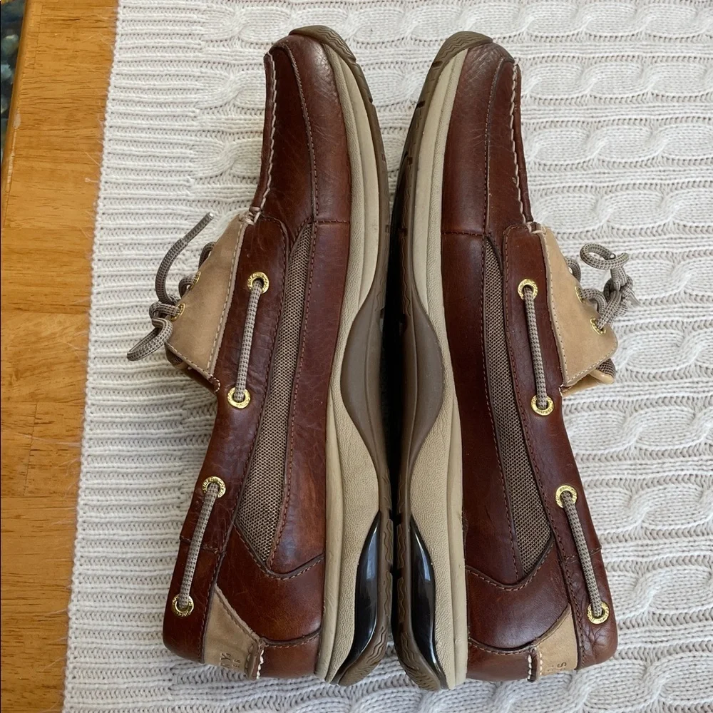 Sperry Gold Cup Billfish Boat Shoes Sz 13 Leather upper Lambskin insole 3 eyelet